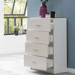 60x90x30 Hochkommode mit vier Schubladen - Hank