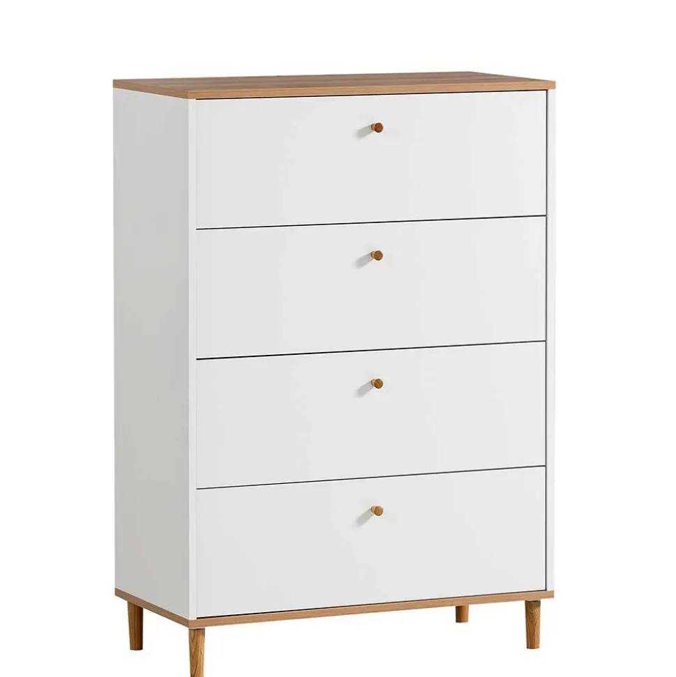 80x117x40 Hochkommode mit vier Schubladen - Ambreros