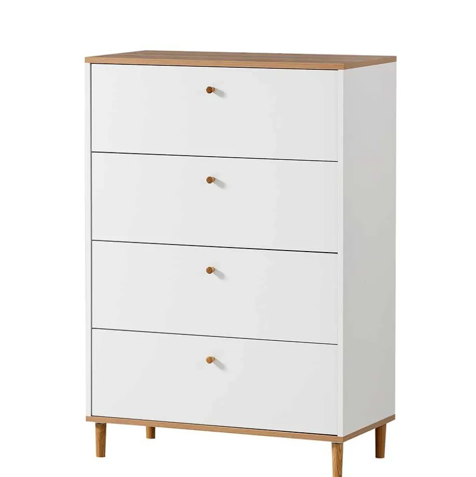 80x117x40 Hochkommode mit vier Schubladen - Ambreros