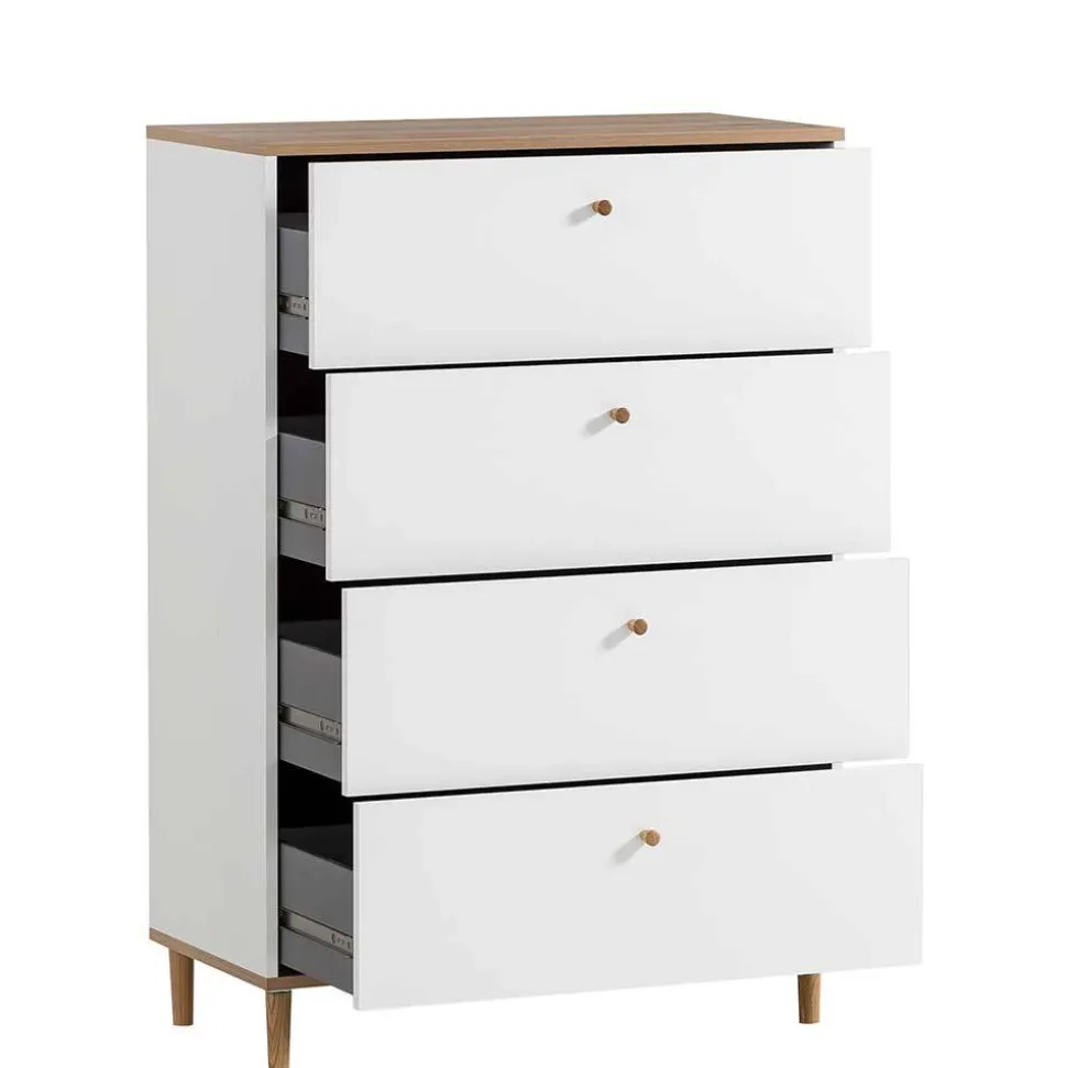 80x117x40 Hochkommode mit vier Schubladen - Ambreros