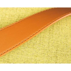 42x36x30 Hocker mit Griff in Gelbgrün Stoff - Domiano