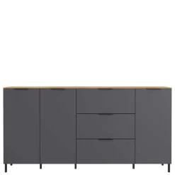 192x98x40 Hohes Sideboard in Dunkelgrau - Lurys