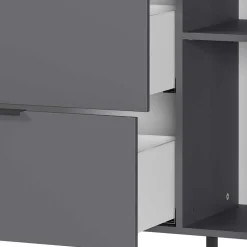 192x98x40 Hohes Sideboard in Dunkelgrau - Lurys