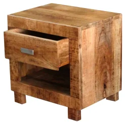 40x40x30 Holz Nachtkonsole mit Schublade & Fach - Lance