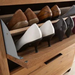 83x124x28 Holz Schuhschrank aus Balkeneiche - Alsbetas