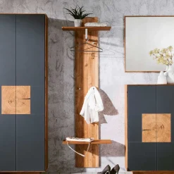 60x192x28 Holzgarderobe aus Wildeiche - Mandrey