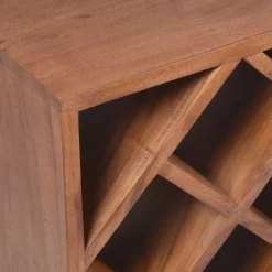 40x40x25 Holzregal für Wein aus Akazie Massivholz - Bernadi