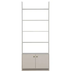 80x200x35 Holzregal in Grau im Skandi Design - Huvina