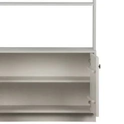 80x200x35 Holzregal in Grau im Skandi Design - Huvina