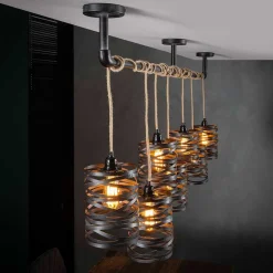 157x150x15 Industrial Hängelampe 7-flammig - Pyrko