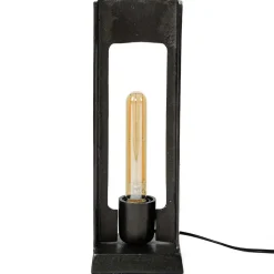 13x37x13 Industrial Tischlampe in Schwarz Nickel - Julesta