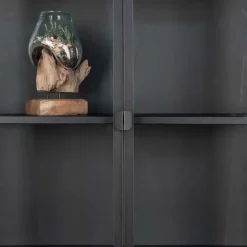 80x175x35 Industry Vitrine aus Glas & Stahl - Nikosia