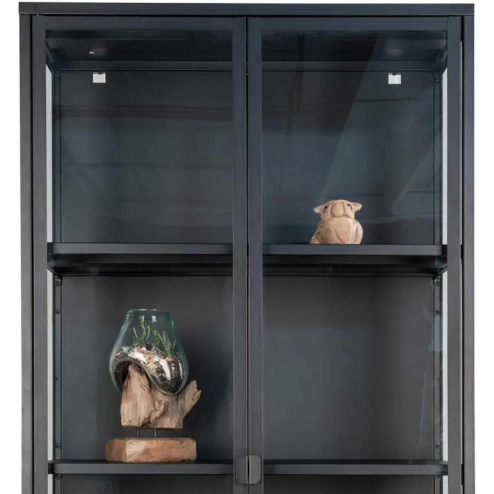 80x175x35 Industry Vitrine aus Glas & Stahl - Nikosia