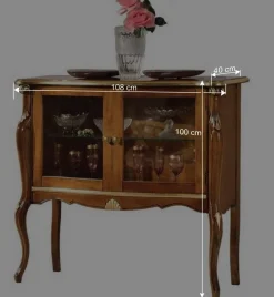 108x100x40 Italienische Vitrine 2-türig - Carlenna I