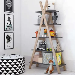 90x170x35 Kinderzimmer Regal Dreieck Design - Istiane
