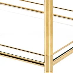 68x78x40 Klassischer Teewagen mit zwei Glasablagen - Nadia