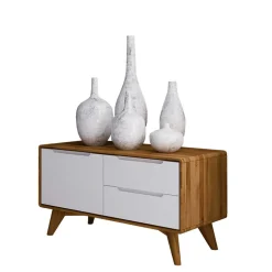 90x48x40 Kleine Kommode in Wildeiche & Weiß - Diesta