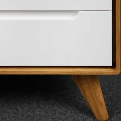 90x48x40 Kleine Kommode in Wildeiche & Weiß - Diesta