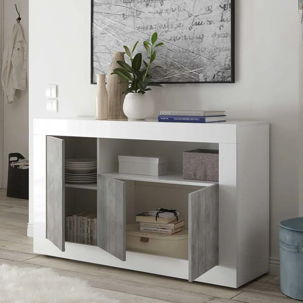 138x86x43 Kommode in Dekor Beton - Niris