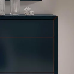 128x100x52 Kommode in Dunkelblau & Golrd - Lucasario