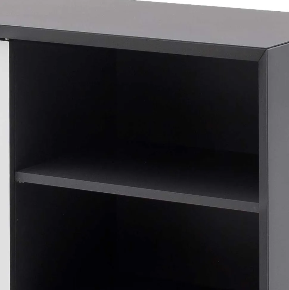 137x92x40 Kommode in Grau & Weiß - Vadids