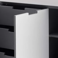 137x92x40 Kommode in Grau & Weiß - Vadids