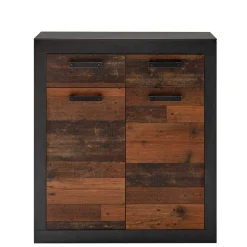 92x104x40 Kommode in Holzoptik Antik & Grau - Timuras I