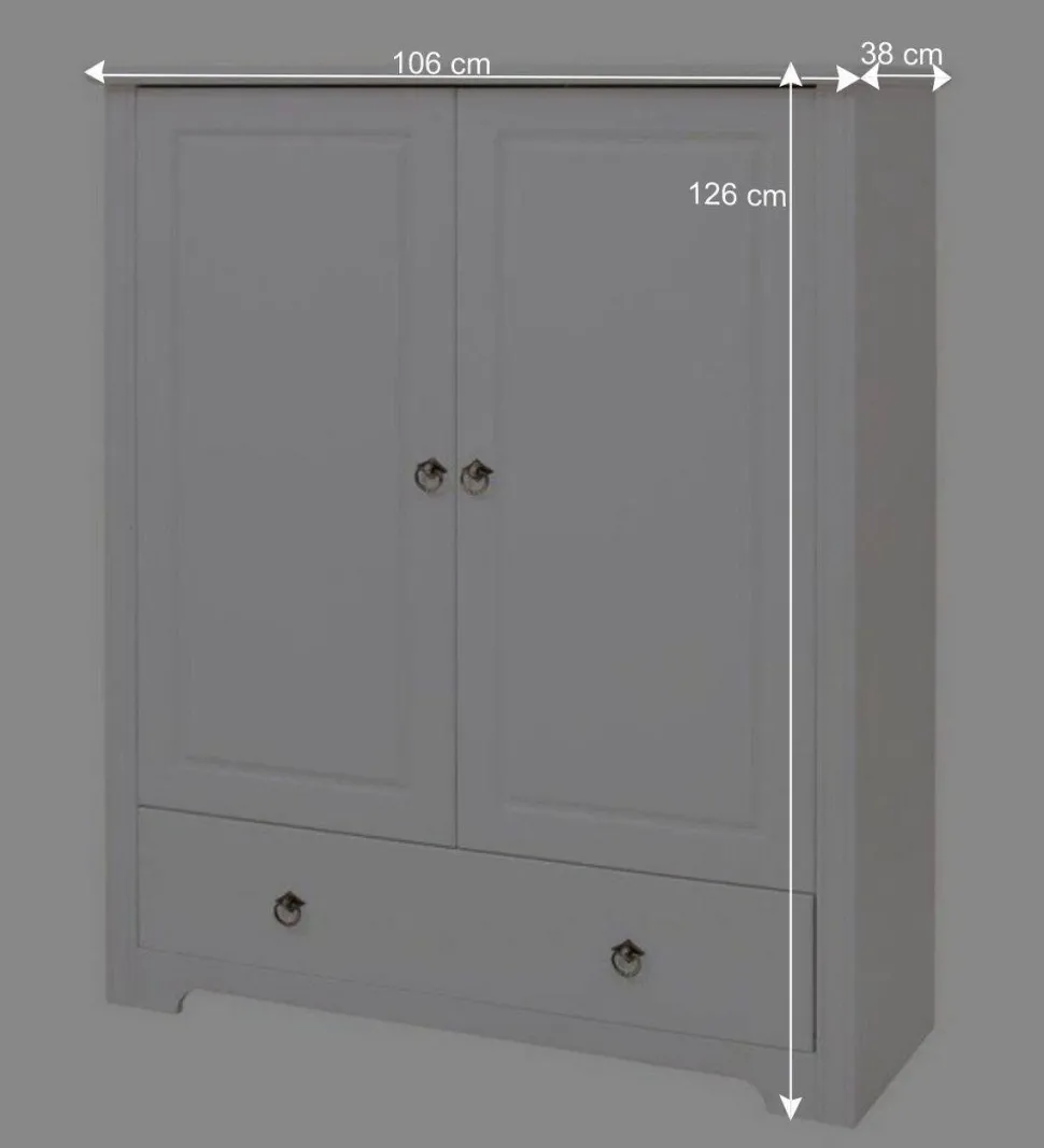 106x126x38 Kommode mit Doppeltür - Velriva