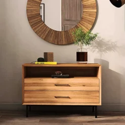 97x65x45 Kommode mit Fach & 2 Schubladen - Kerfa