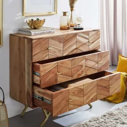 90x87x40 Kommode mit Fischgrät Design Front - Ishi