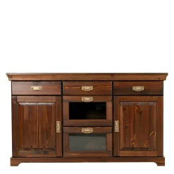 145x84x40 Kommode mit Glas im Kolonialstil - Jurcavs