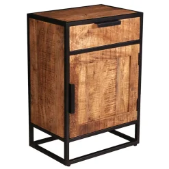 67x62x42 Kommode mit Schublade & Tür - Evradon