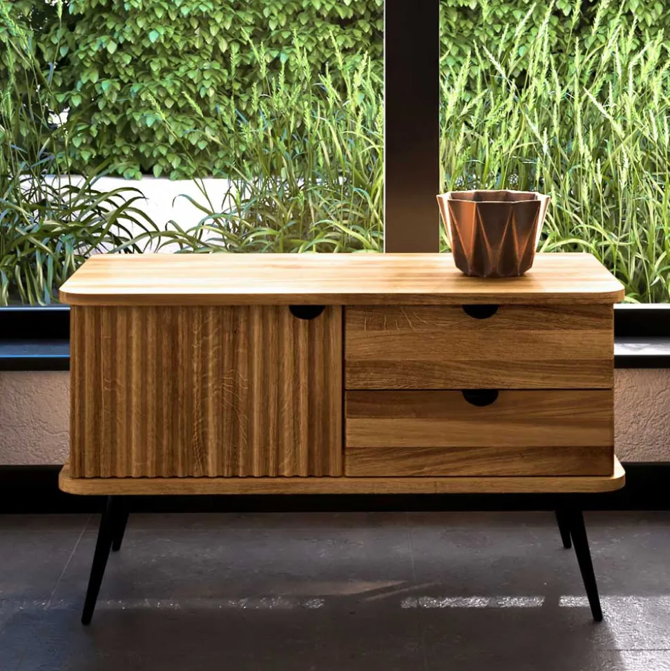 97x57x46 Kommode mit zwei Schubladen & Tür - Casarius