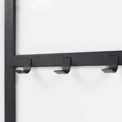 70x178x29 Kompaktgarderobe aus Stahl in Schwarz - Cellja