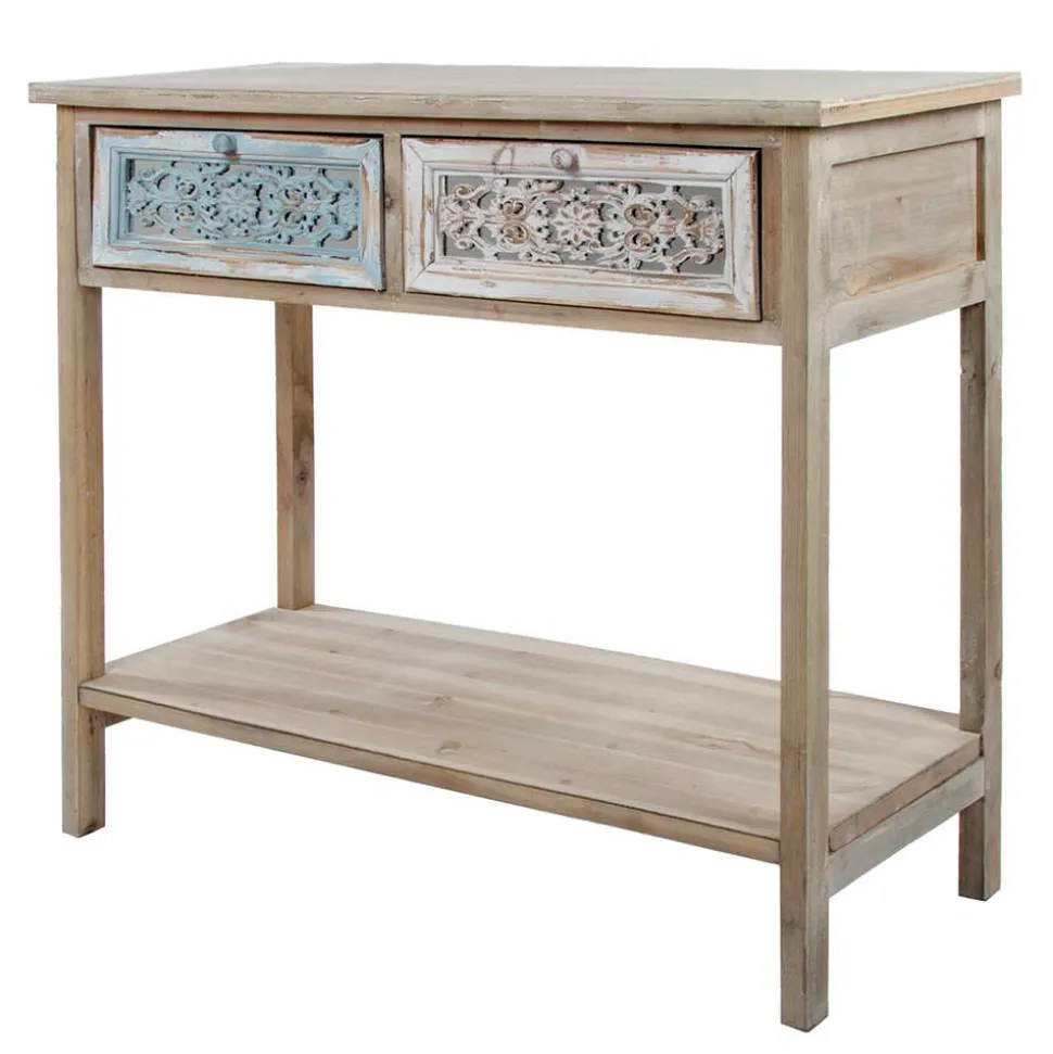 85x77x37 Konsolentisch im Shabby Chic aus Tanne - Pontecuna