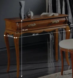 90x78x34 Konsolentisch in Nussbaumfarben - Motiz