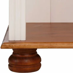 77x181x30 Landhaus Bücherregal aus Kiefer zweifarbig - Conzina