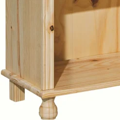 77x180x30 Landhaus Bücherregal mit Kugelfüßen - Kascanu