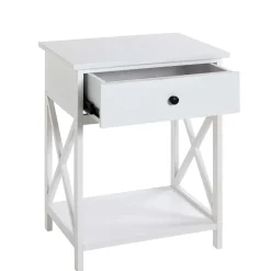 46x60x35 Landhaus Beistelltisch mit Schublade - Liv