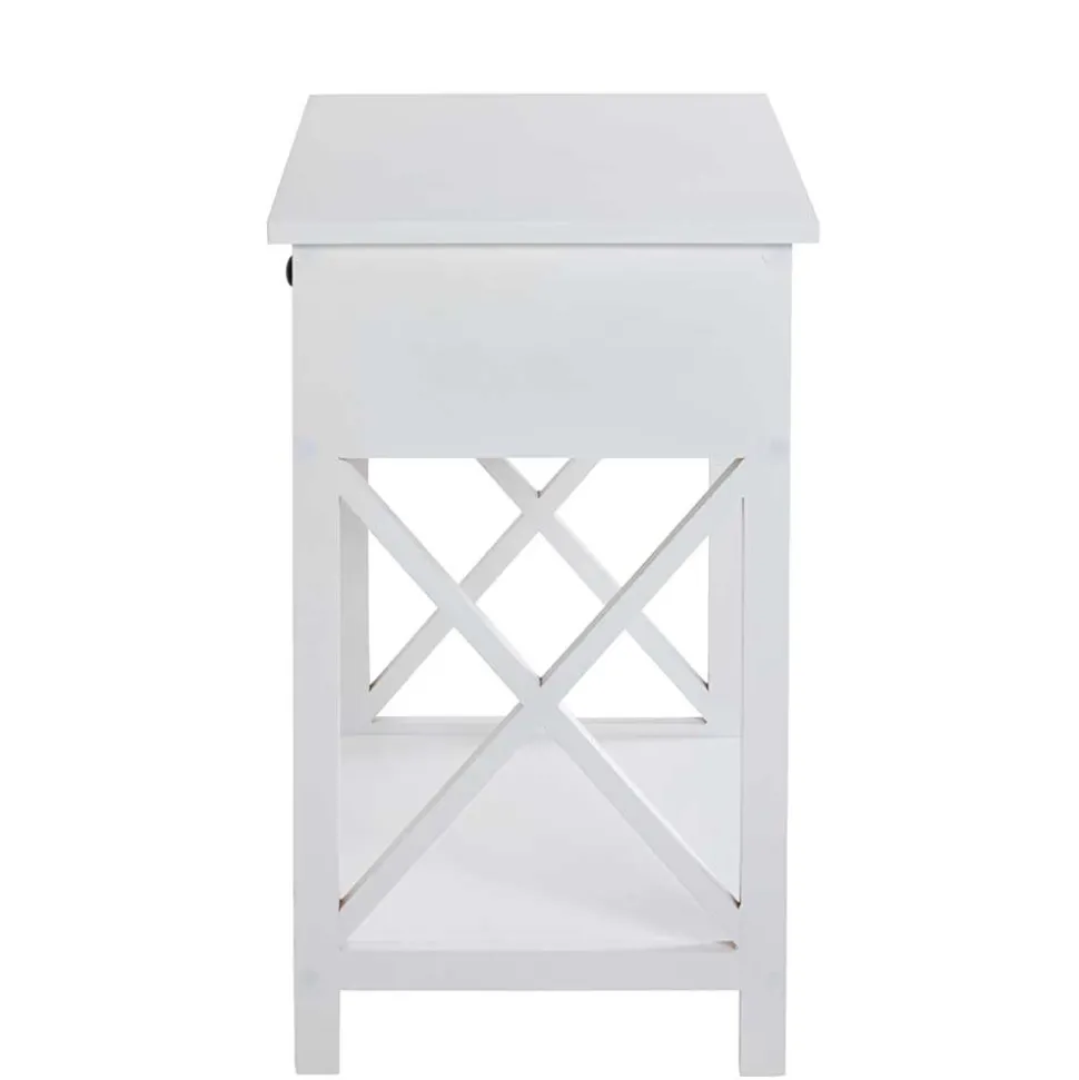 46x60x35 Landhaus Beistelltisch mit Schublade - Liv