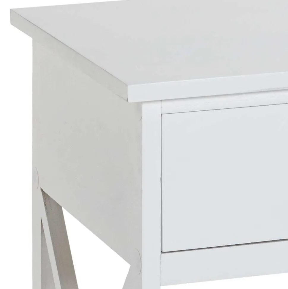 46x60x35 Landhaus Beistelltisch mit Schublade - Liv