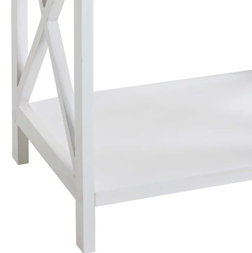 46x60x35 Landhaus Beistelltisch mit Schublade - Liv