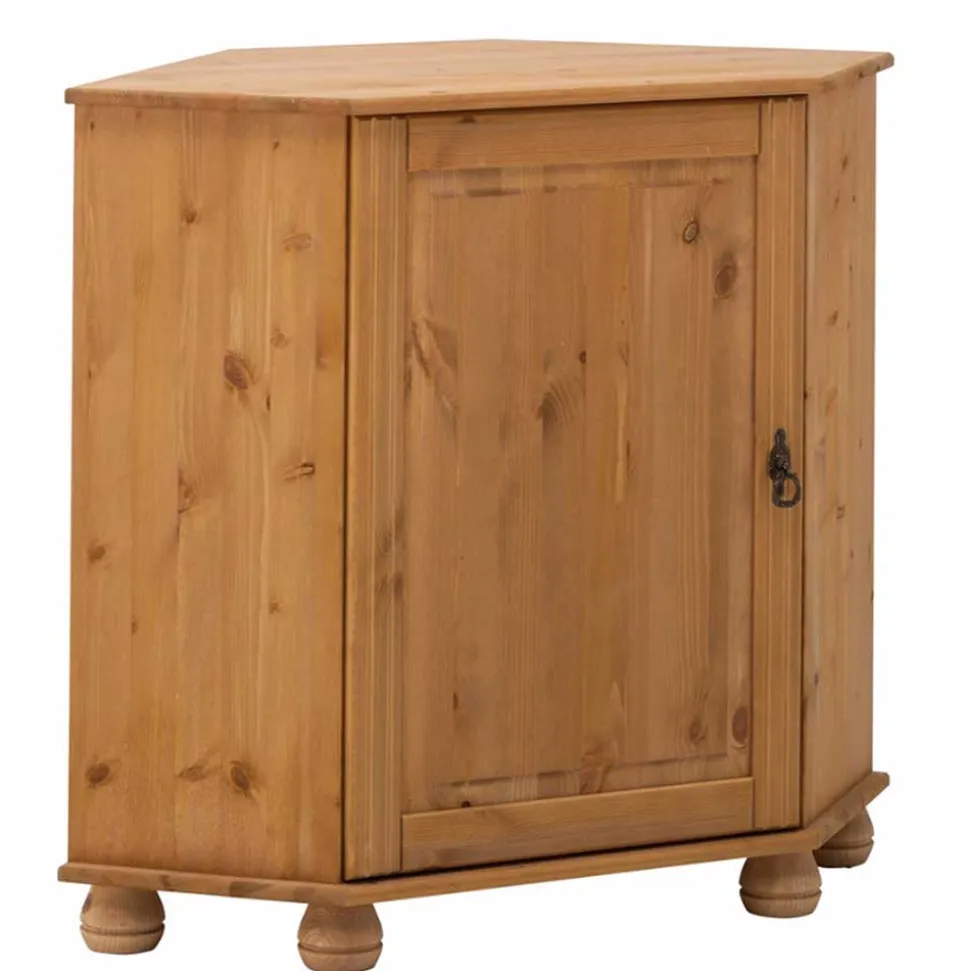 50x78x33 Landhaus Eckschrank aus Kiefer - Lugsca