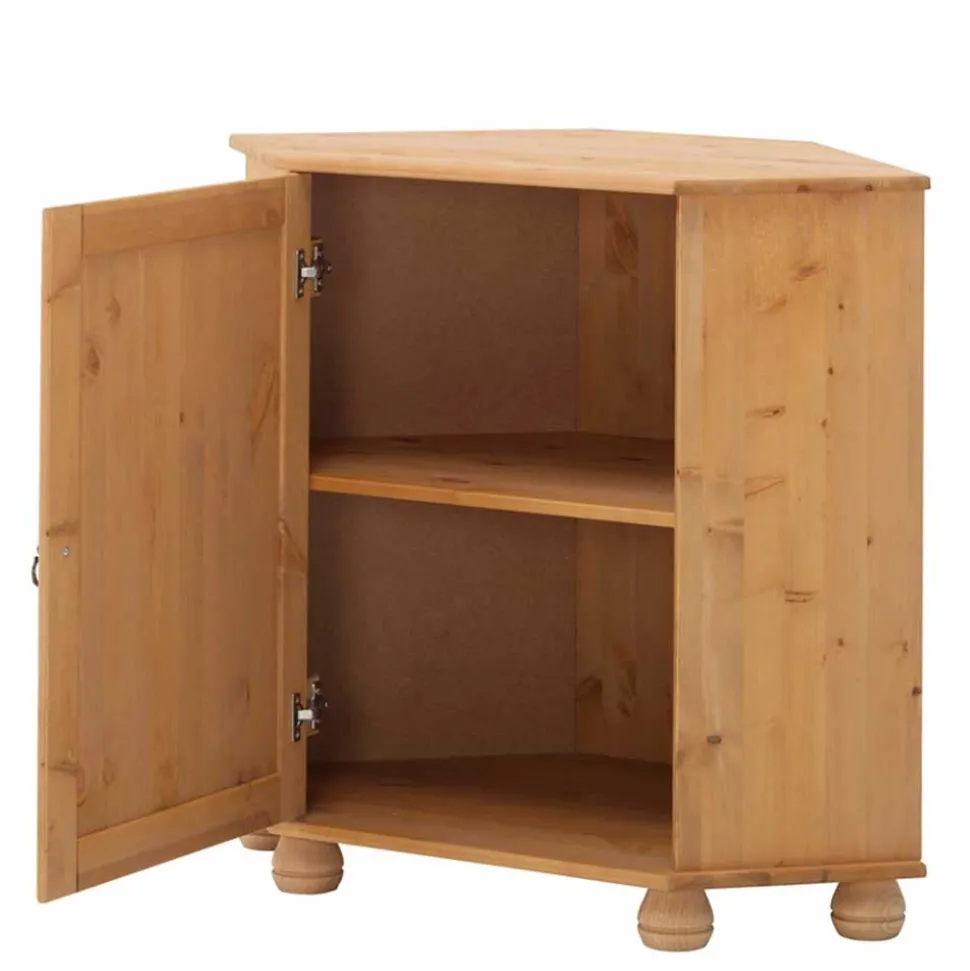 50x78x33 Landhaus Eckschrank aus Kiefer - Lugsca
