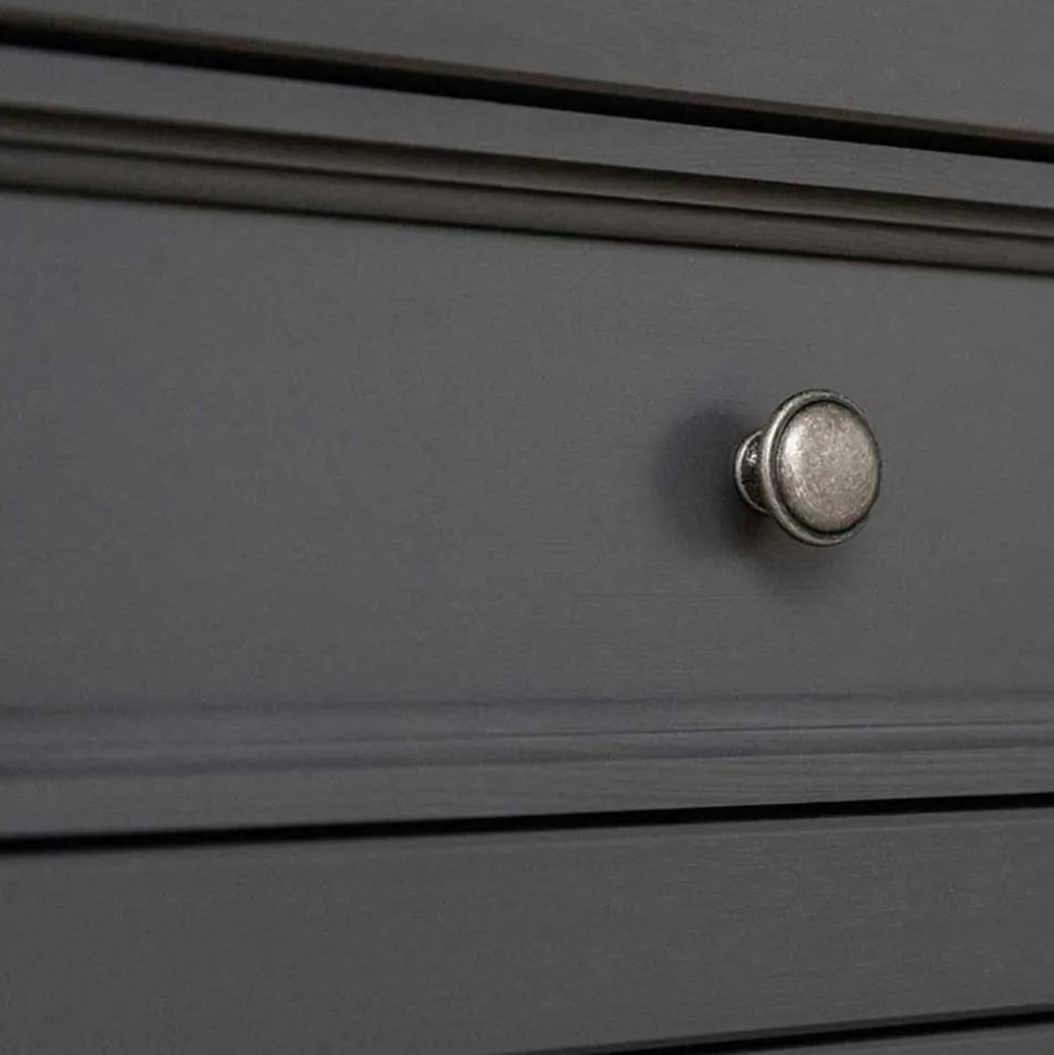 90x130x45 Landhaus Highboard in Grau & Eiche - Witenga