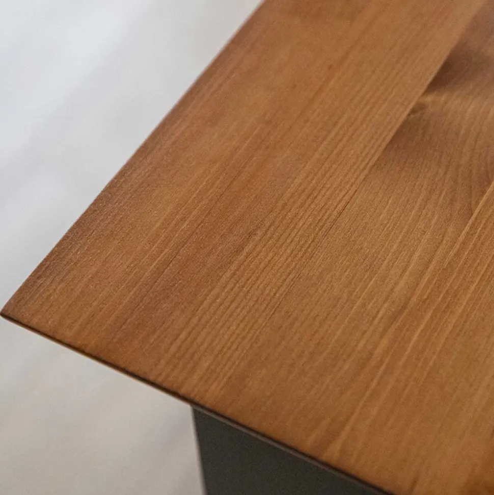 90x130x45 Landhaus Highboard in Grau & Eiche - Witenga