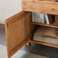 122x88x44 Landhaus Holzkommode aus Kiefer - Delamaro