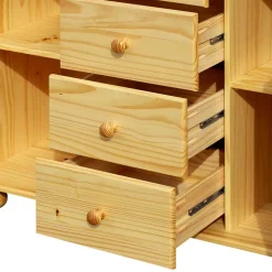 119x81x38 Landhaus Kombi Kommode mit Kugelfüßen - Kascanu