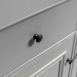 98x93x55 Landhaus Kommode in Schlamm Grau - Vrenman