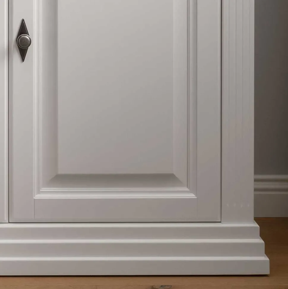 157x91x45 Landhaus Kommode in Weiß & Eiche - Henry